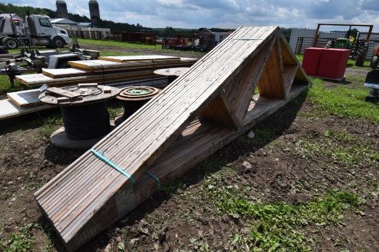 Seventeen 24' x 64" Wooden Trusses