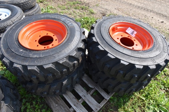 Set of 4 Turbo 12-16.5 Tires on 8 Lug Rims