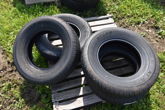 Set of 4 Atlas ST205/75R15 Trailer Tires