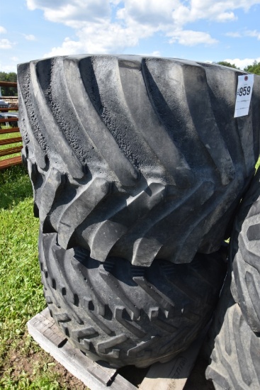 Two Goodyear 48 x 31-20 NHS Tires on Rims