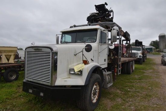 2002 Freightliner Flat Bed Crane Truck