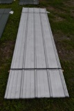 30 Pieces of 12' Sections of Galvanized Corrugated Metal Paneling