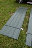 32 Pieces of 12' Sections of Green Corrugated Metal Paneling
