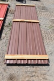 23 Pieces of 10' Sections of Brown Corrugated Metal Paneling