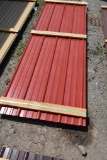 29 Pieces of 10' Sections of Barn Red Corrugated Metal Paneling
