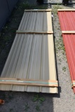 40 Pieces of 10' Sections of Tan Corrugated Metal Paneling