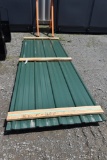 26 Pieces of 10' Sections of Green Corrugated Metal Paneling