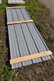 30 Pieces of 10' Sections of Gray Corrugates Metal Paneling