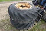 Pair of 18.4-26 Tires on 10 Lug Rims