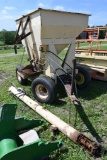 Gravity Wagon with Auger on Single Axle Running Gear