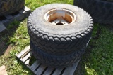 Two Firestone 13.6-16 turf Tires on 6 Lug Rims