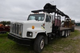 1999 International Flat Bed Crane Truck