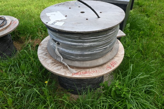 Two Partial Rolls of Fiber Optic Cable