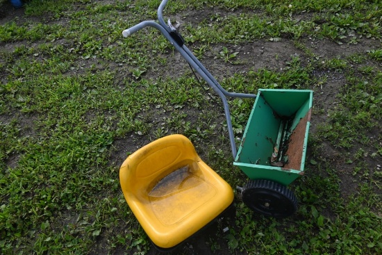 Green Lawn Seeder and Seat