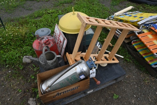 Fire end Water Type Fire Extinguisher, Bug Zapper, Gas Can, No Parking Signs