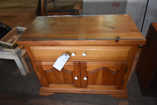Mastercraft 2 Drawer Cabinet with Glass Top