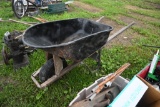 Black Metal Wheel Barrow
