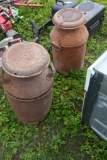 Two Dairy Men's League Milk Can