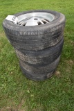 4 Michelin 220/55R390 Tires on 4 Lug Rims