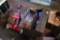 Kids Desk, Mirror, Tricycle, Box of Ornaments and Magazines