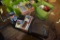 Group of Stereo items and Kitchen Items and Toys