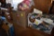 4 Boxes of Kitchen Items and Bag of Dolls