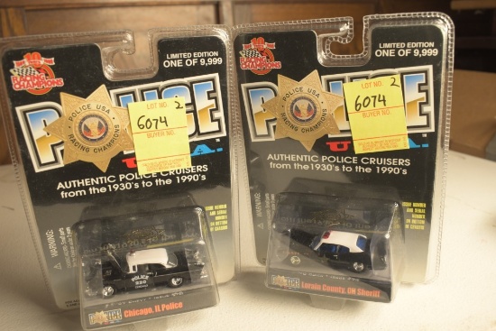2 Racing Champions '70 Buick Lorain County, Oh Sheriff Cars
