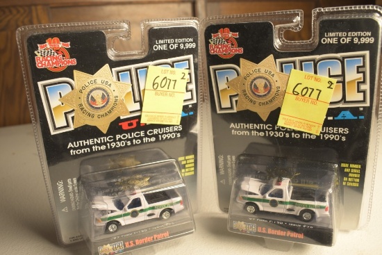 2 Racing Champions '97 Ford F-150 U.S. Border Patrol Trucks