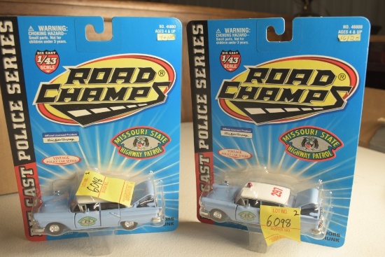 2 Road Champs 1:43 Scale Missouri State Highway Patrol Cars
