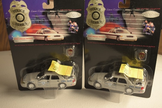 2 Road Champs 1:43 Scale Rhode Island Police Cars