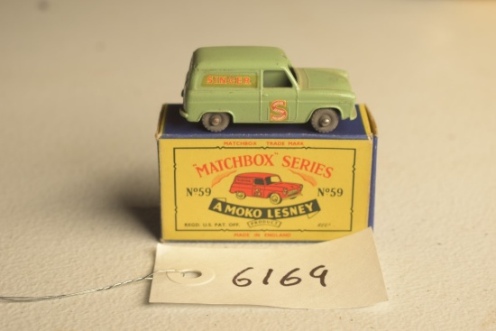 Vintage Matchbox a Moko Lesney No. 59 Die-Cast Metal Ford Singer Van