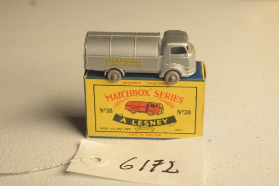Vintage Matchbox  A Lesney No. 38 Die-Cast Metal Refuse Wagon