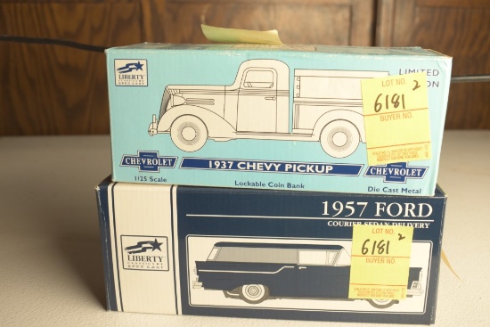 2 Liberty Classics by Spec Cast 1:25 Scale Car Banks