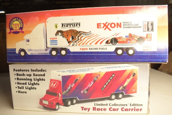 1996 Honda Indy Car Manufactures Champion and 1995 Exxon Toy Race Car Carrier