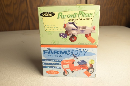 1997 Mini Farm Boy Pedal Tractor and 1997 Pursuit Plane Mini Pedal Vehicle