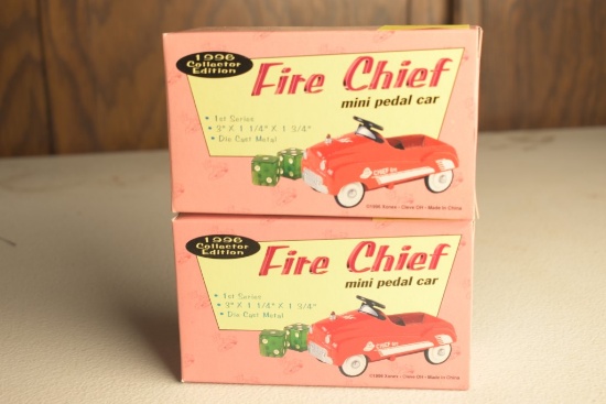 2 1996 Fire Chief Mini Pedal Car Replicas