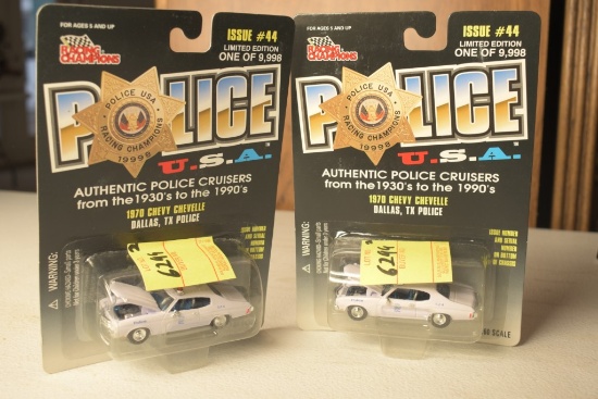 2 Racing Champions Model Police Cars
