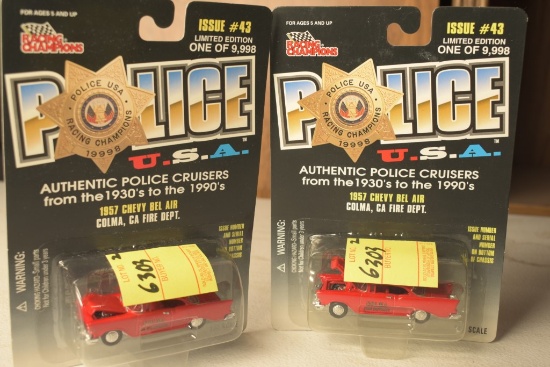 2 Racing Champions Model Police Cars