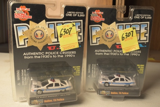 2 Racing Champions Model Police Cars