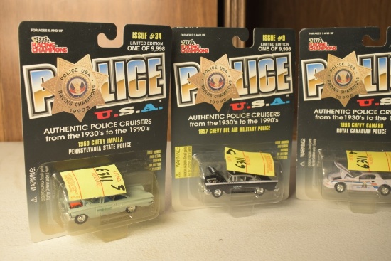 3 Racing Champions Model Police Cars