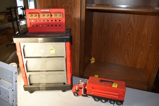 Craftsman Toy Toolbox with Tractor Trailer