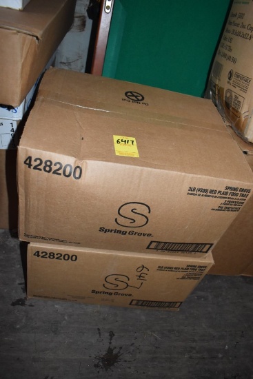 2 Boxes of Spring Grove 3lb Red Plaid Food Trays