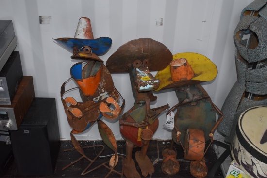 3 Folk Singing Metal Sculpture