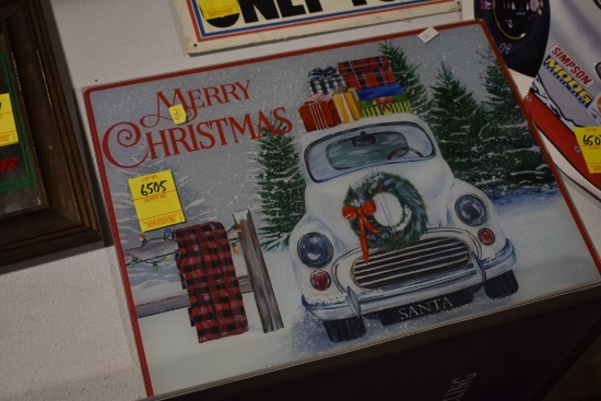 Merry Christmas Glass Tray
