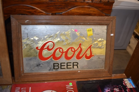 Coors Wood Frame Mirror Sign