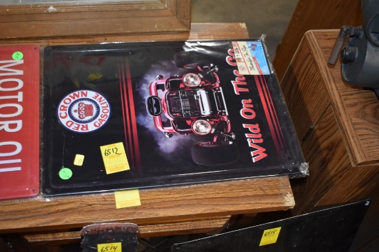 Red Crown Gasoline Metal Sign