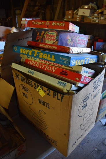Box of Vintage Board Games