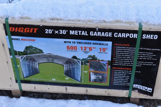 Diggit 20' x 30' Metal Garage Carport Shed