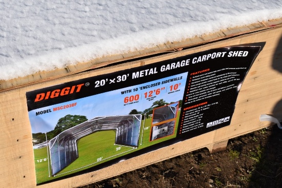 Diggit 20' x 30' Metal Garage Carport Shed