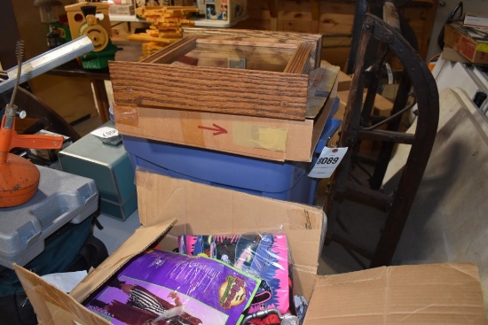 Box of Pirate Costumes and Glass Display